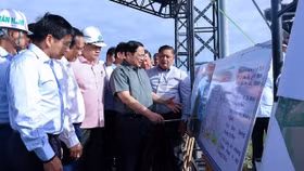 Thủ tướng Phạm Minh Chính kiểm tra dự án đường Vành đai 3 TP.HCM qua Long An