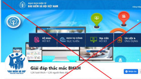 Xuất hiện Fanpage Facebook giả mạo cơ quan Bảo hiểm xã hội lừa đảo chiếm đoạt tài sản