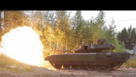 Video tăng Armata thử nghiệm bắn đạn xuyên giáp vào xe mục tiêu T-64