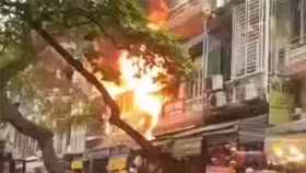 Ngăn chặn kịp thời hỏa hoạn bùng phát trên phố Hàng Mã (Hà Nội)
