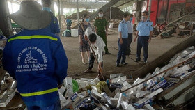 Công an TP. Cần Thơ và tỉnh Lào Cai tiêu hủy số lượng lớn thuốc lá điếu nhập lậu