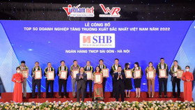 4 năm liên tiếp, SHB được vinh danh Top 50 doanh nghiệp tăng trưởng xuất sắc nhất Việt Nam