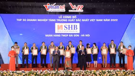 4 năm liên tiếp, SHB được vinh danh Top 50 doanh nghiệp tăng trưởng xuất sắc nhất Việt Nam