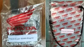 QLTT Long An phát hiện nhiều sản phẩm phụ tùng xe máy giả mạo nhãn hiệu