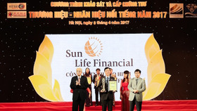 Sun Life Việt Nam vào Top 10 Thương hiệu – Nhãn hiệu nổi tiếng 2017