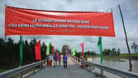Long An khánh thành cầu kênh Hưng Điền trị giá 2,7 tỷ đồng do Novaland tài trợ
