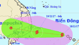 Bão số 14 giật cấp 11 trên quần đảo Trường Sa, tiếp tục "uy hiếp" Nam Bộ