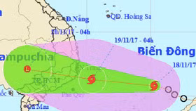 Bão số 14 giật cấp 11 trên quần đảo Trường Sa, tiếp tục "uy hiếp" Nam Bộ