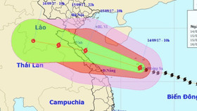 Bão số 10 di chuyển thần tốc, giật cấp 17, chỉ sau mức thảm hoạ