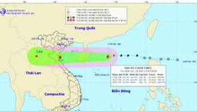 Bão Sơn Tinh hướng vào các tỉnh từ Hải Phòng - Hà Tĩnh