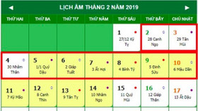 Chính thức trình Thủ tướng phê duyệt lịch nghỉ lễ tết 2019