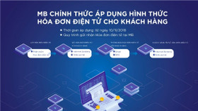 Từ ngày 10/11, MB chính thức áp dụng hóa đơn điện tử