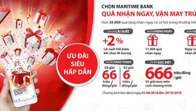 Hàng nghìn giải thưởng tặng ngay mỗi ngày nhân dịp sinh nhật Maritime Bank