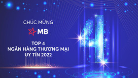 MB vào Top 4 ngân hàng thương mại uy tín Việt Nam 2022