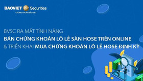 Chứng khoán Bảo Việt ra mắt tính năng bán lô lẻ cổ phiếu