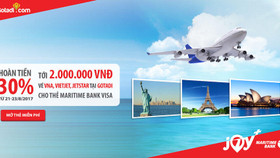 Thoả sức vi vu, hoàn tiền cho thẻ tín dụng du lịch MaritimeBank