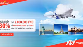 Thoả sức vi vu, hoàn tiền cho thẻ tín dụng du lịch MaritimeBank