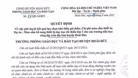Hoài Đức – Hà Nội: Nhiều sản phẩm thiết bị giáo dục dính nghi vấn nâng khống giá