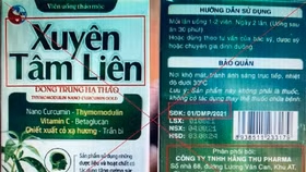 Cần cảnh giác với những sản phẩm Xuyên Tâm Liên giả mạo