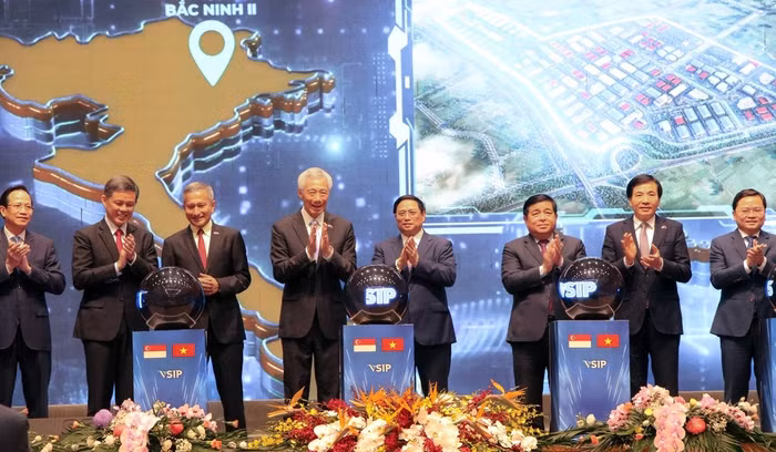 Thủ tướng Việt Nam và Singapore khởi công nhiều khu công nghiệp VSIP mới 