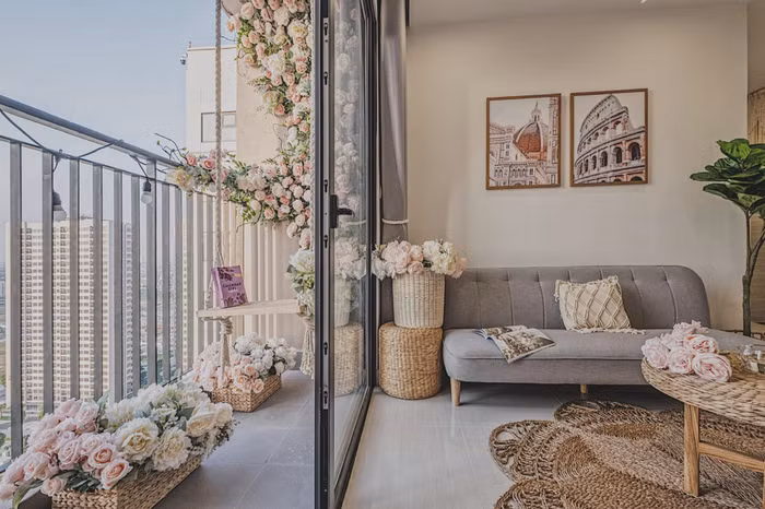 can ho decor bằng mây, tre, cói