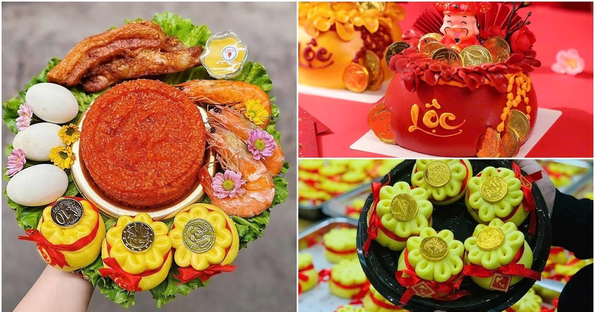 Bánh kem thỏi vàng, bánh bao túi tiền, mâm cúng tam sên đắt hàng ngày vía Thần Tài