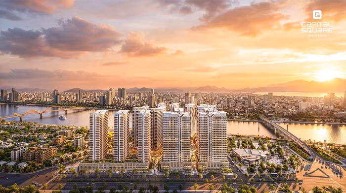 Capital Square sở hữu vị trí chiến lược bên sông Hàn, kết nối thuận tiện với trung tâm đô thị và các công trình biểu tượng của Đà Nẵng