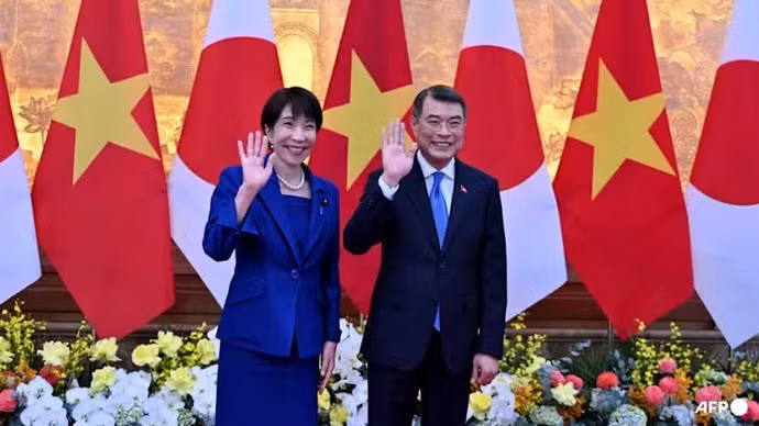 Thủ tướng Lê Minh Hưng với Thủ tướng Nhật Bản Takaichi Sanae