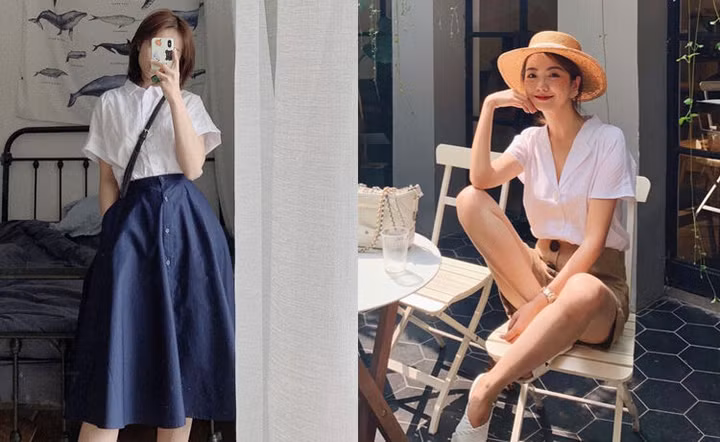 Gợi ý hay ho cho nàng yêu thích áo sơ mi tay ngắn