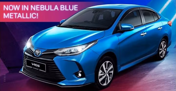 Toyota Vios 2022 có thêm màu ngoại thất xanh dương