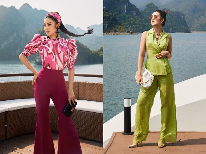 Á hậu Huyền My thướt tha trong bộ sưu tập Cruise 2022 của Helene Hoài