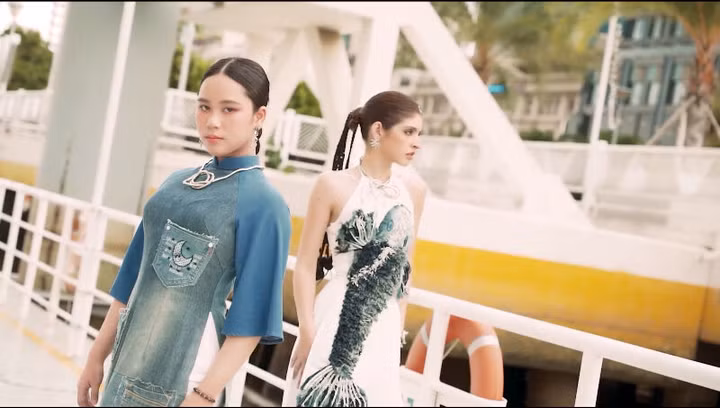 NTK Phương Hồ thực hiện BST mới với việc tái chế từ quần áo jeans cũ