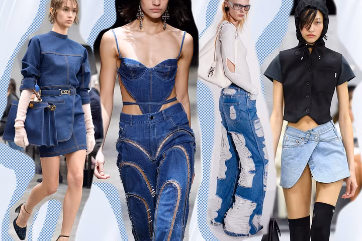 Thời trang denim đang làm mưa làm gió tại Tuần lễ thời trang Paris