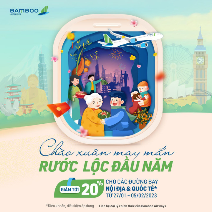 Bamboo Airways triển khai chương trình chào xuân Quý Mão 2023