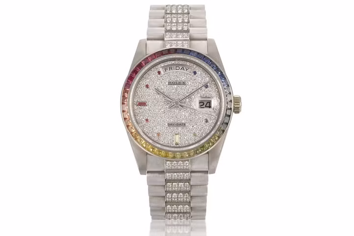 Chiếc đồng hồ Rolex “Rainbow Khanjar” quý hiếm được đưa ra đấu giá