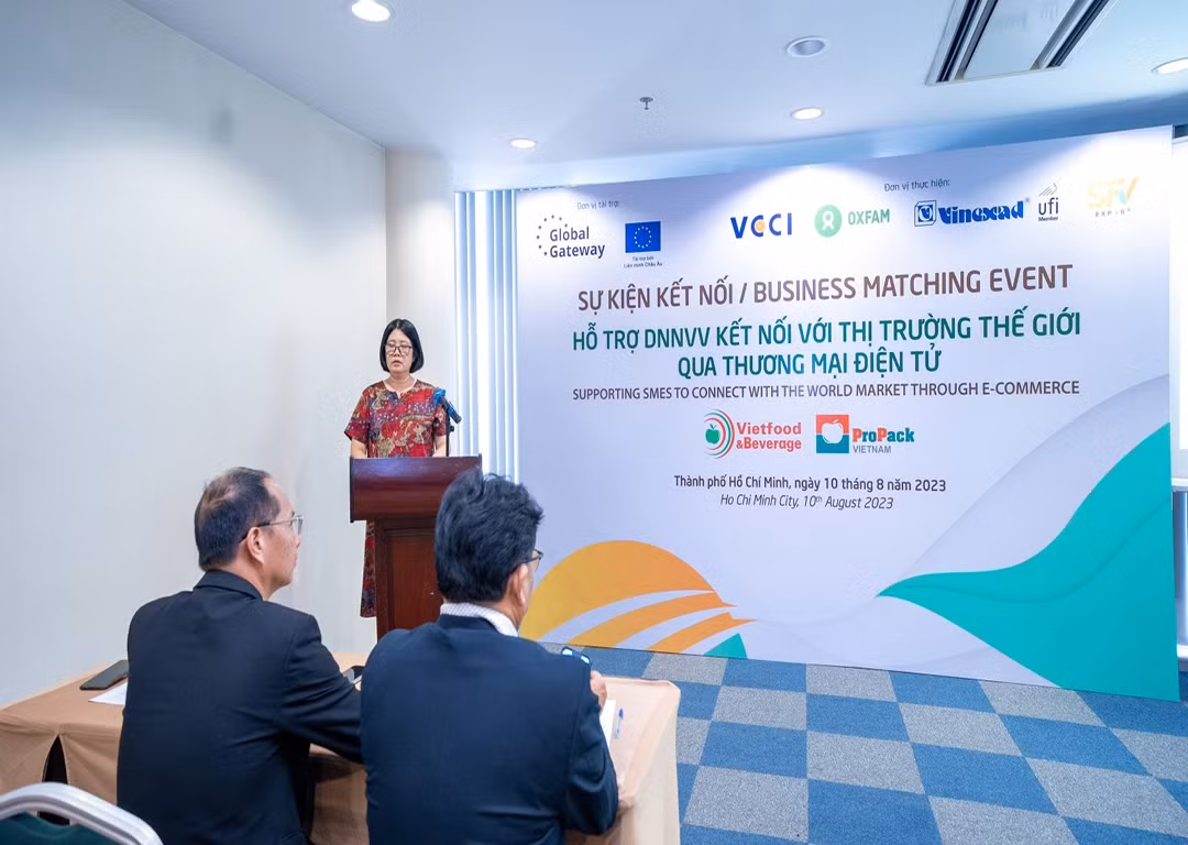Bà Nguyễn Thị Hạnh, Phó Giám đốc Trung tâm hỗ trợ DNNVV, Liên đoàn Thương mại và Công nghiệp Việt Nam (VCCI)