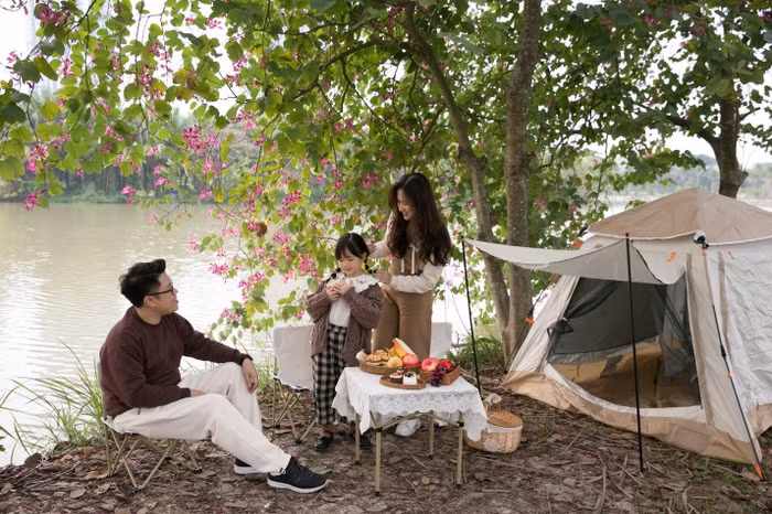 Ecopark thu hút các gia đình và trẻ nhỏ bởi không gian xanh trong lành