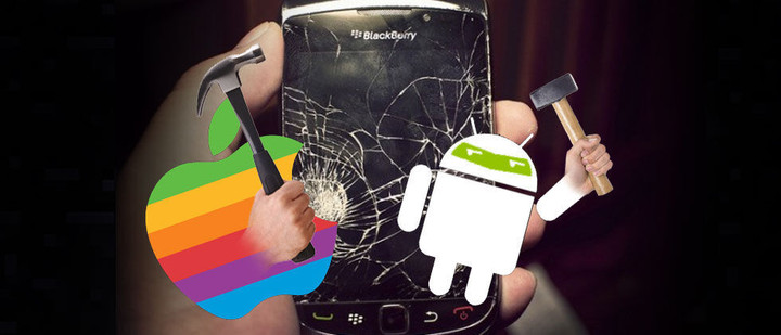 Thị phần của BlackBerry trên thị trường điện thoại chính thức về 0%