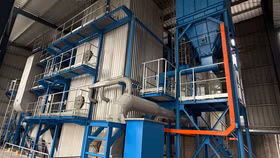 Lò hơi dùng viên nén trấu được Youngone đầu tư mới. Ảnh công ty cung cấp