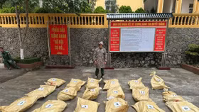 Đồn Biên phòng Cửa khẩu Lý Vạn thu giữ tang vật do đối tượng vận chuyển trái phép qua biên giới để tiêu huỷ