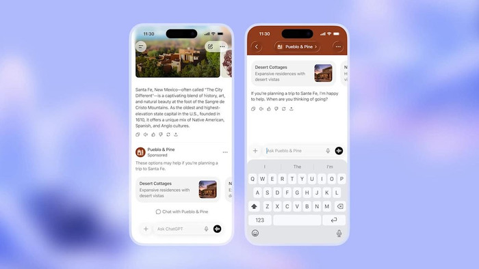 ChatGPT bắt đầu hiển thị quảng cáo
