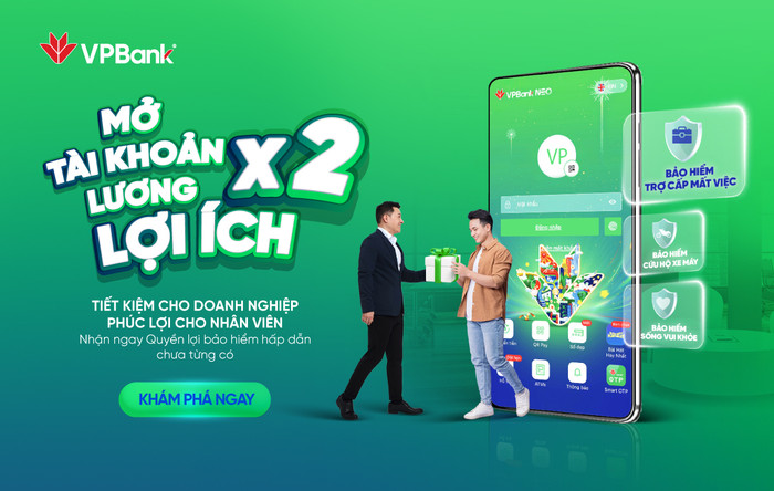 VPBank tặng bảo hiểm trợ cấp mất việc cho khách hàng sử dụng dịch vụ chi trả lương