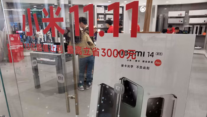 Một cửa hàng Xiaomi chính hãng tại tỉnh Hồ Bắc, Trung Quốc