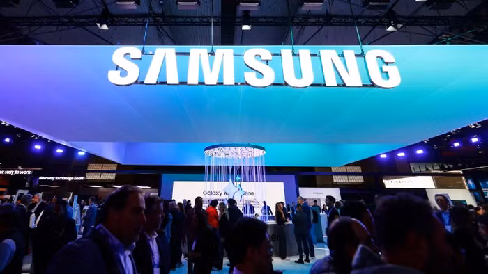 Khu vực của Samsung tại sự kiện Mobile World Congress ở Barcelona, Tây Ban Nha