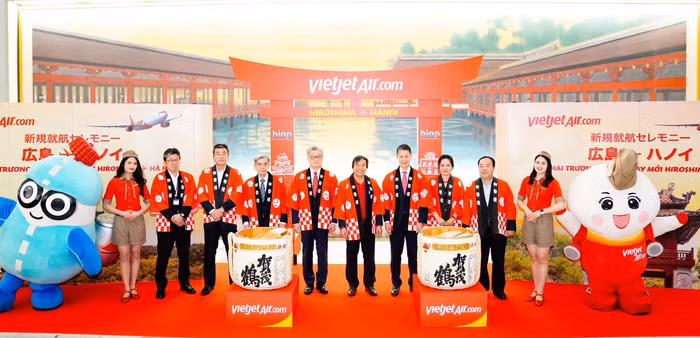 Vietjet khai trương đường bay giữa Hà Nội và Hiroshima