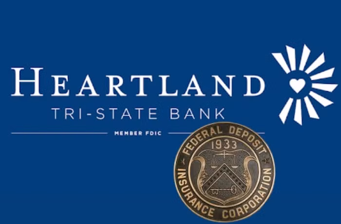 Heartland Tri-State trở thành ngân hàng thứ 5 của Mỹ sụp đổ trong năm nay