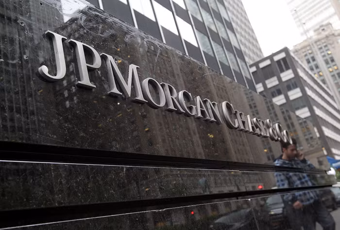 Bên ngoài trụ sở chính của JPMorgan Chase tại New York, Mỹ