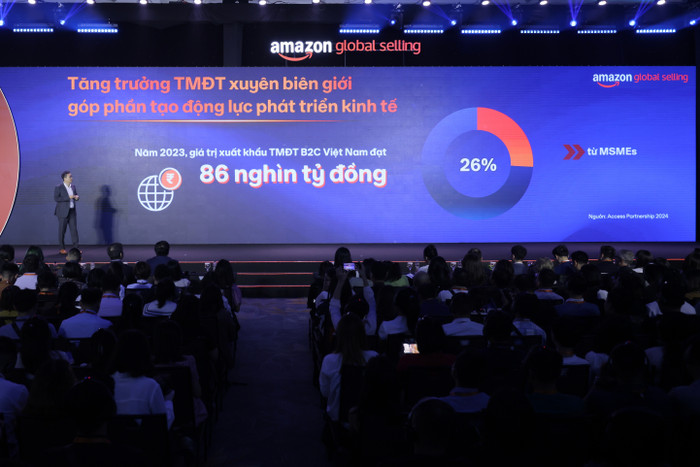 Toàn cảnh hội nghị thương mại điện tử xuyên biên giới 2024 do Amazon Global Selling Việt Nam tổ chức