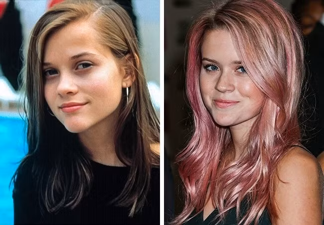 Reese Witherspoon năm 15 tuổi và cô con gái xinh đẹp Ava Phillippe, 16 tuổi, sở hữu đường nét và khuôn miệng như sinh đôi.
