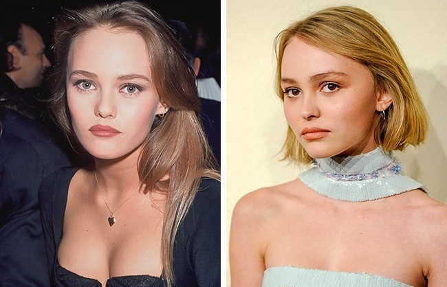 Vanessa Paradis (năm18 tuổi) và Lily-Rose Depp (16 tuổi) đều sở hữu gương mặt rất đặc biệt. Vanessa Paradis (năm18 tuổi) và Lily-Rose Depp (16 tuổi) đều sở hữu gương mặt rất đặc biệt.